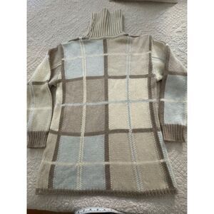 Vintage Escada Mock Neck Wool Sweater, Made in Italy, Size S.